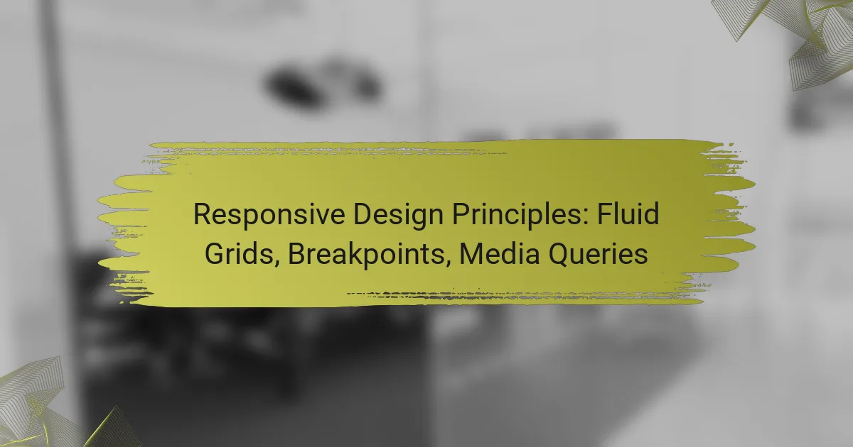 Responsive Design Principles: Fluid Grids, Breakpoints, Media Queries