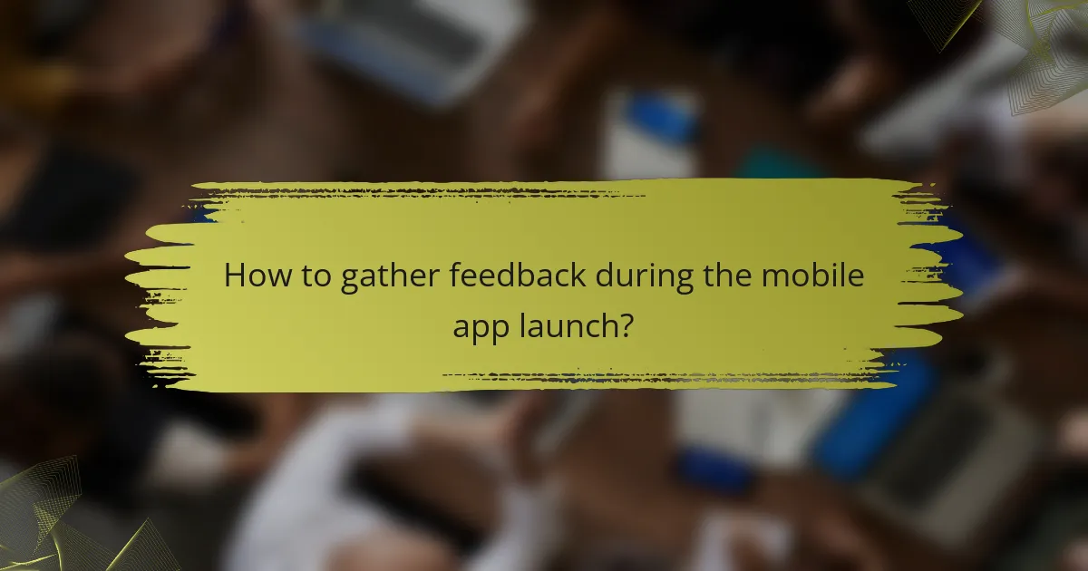 How to gather feedback during the mobile app launch?